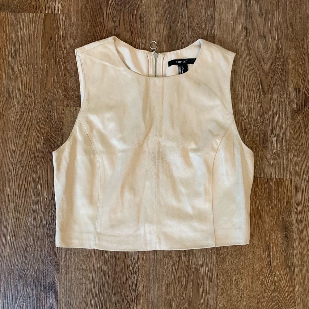 📦📦📦 Faux Suede Crop Top